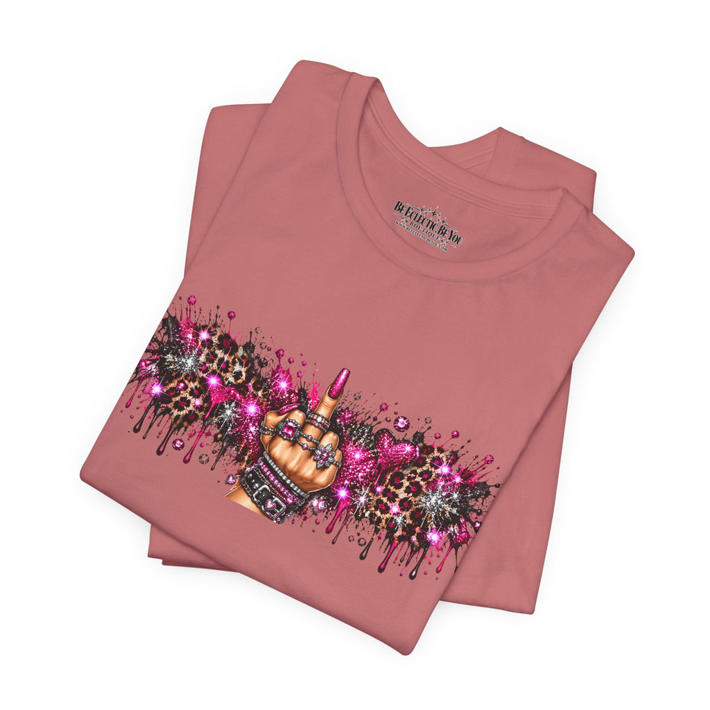 Colorful Rude Finger Graphic Tee