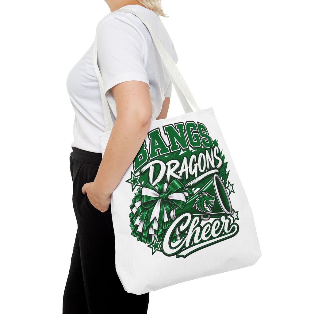 Bangs Dragons Cheer Tote Bag – Pom-Pom & Megaphone School Spirit Tote