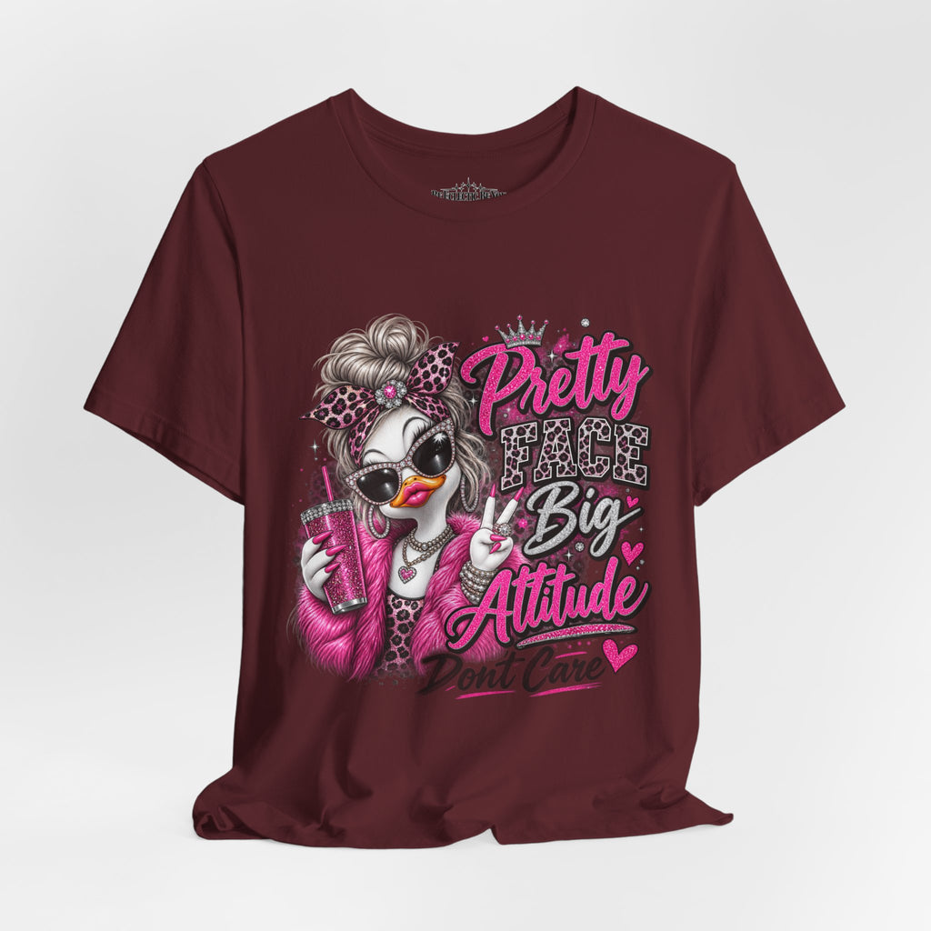 Pretty with a Big Attitude Don’t Care Graphic T-Shirt