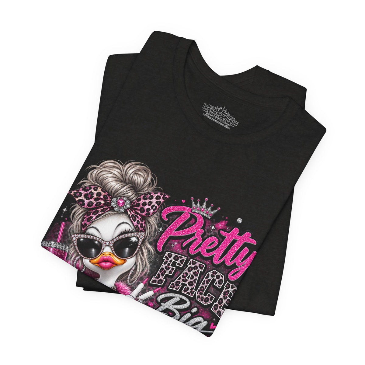 Pretty with a Big Attitude Don’t Care Graphic T-Shirt