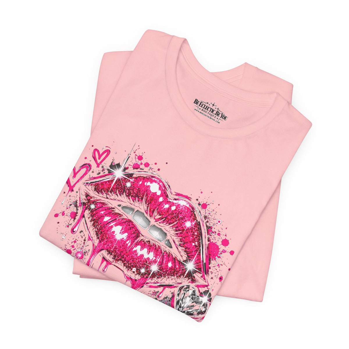 Kiss Lips Graphic Tee Sparkly