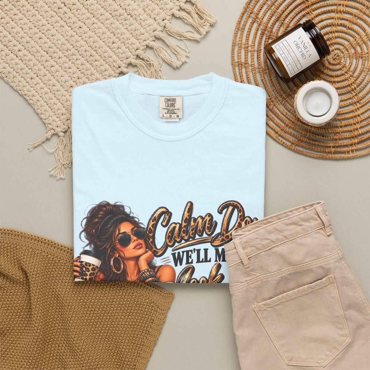 T-Shirt — "Calm Down We'll Make It Look Like An Accident" Vintage Badass Graphic