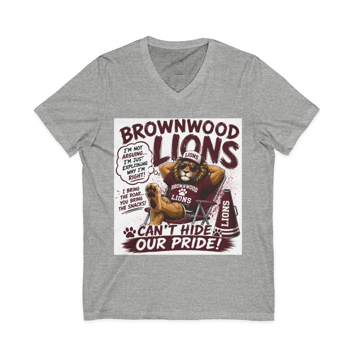 Brownwood Lions "Can't Hide Our Pride" V-Neck Tee