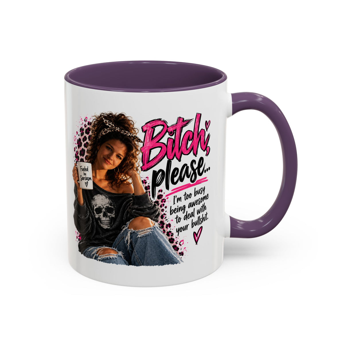Accent Coffee Mug - "Bitch Please" Funny Sassy Woman Graphic Mug (11/15oz)