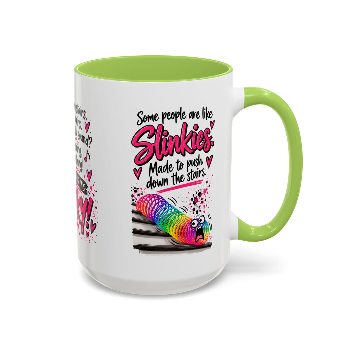 Slinky Coffee Mug — Funny Retro Toy Quote Accent Mug (11/15 oz)