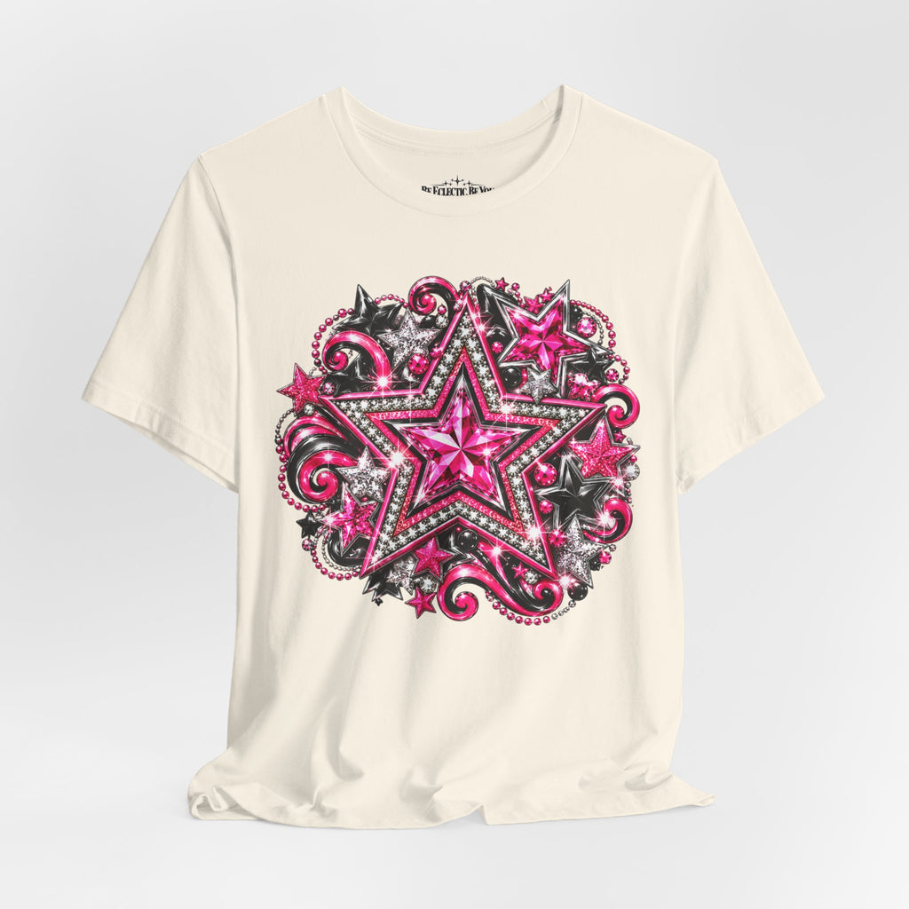 Pink Star Swirl Graphic Tee
