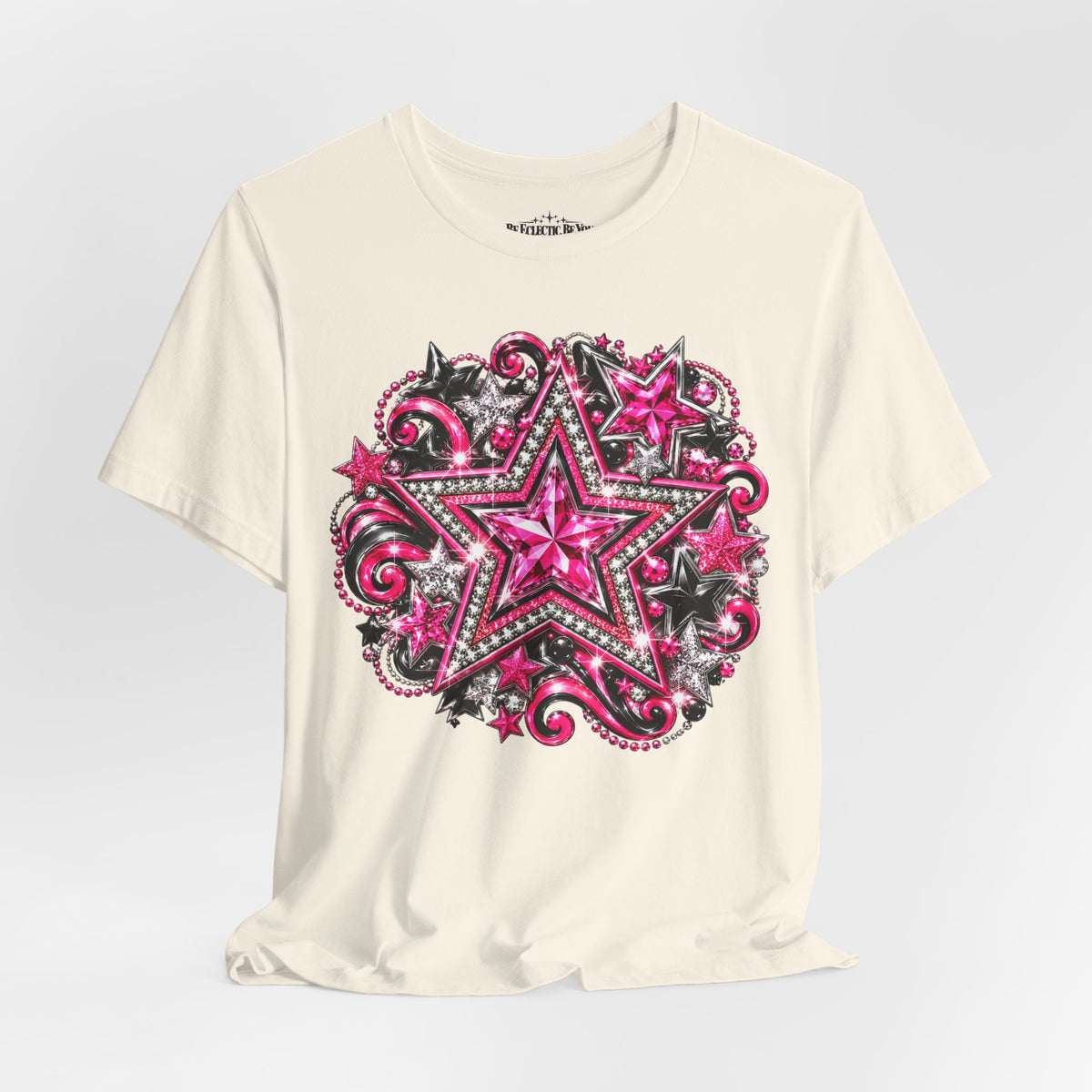 Pink Star Swirl Graphic Tee