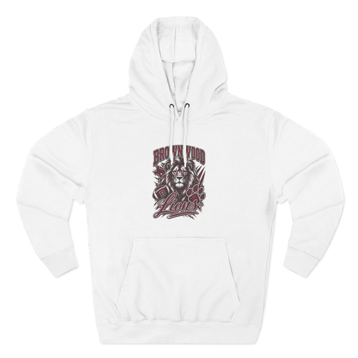 Brownwood Lions Three-Panel Fleece Hoodie