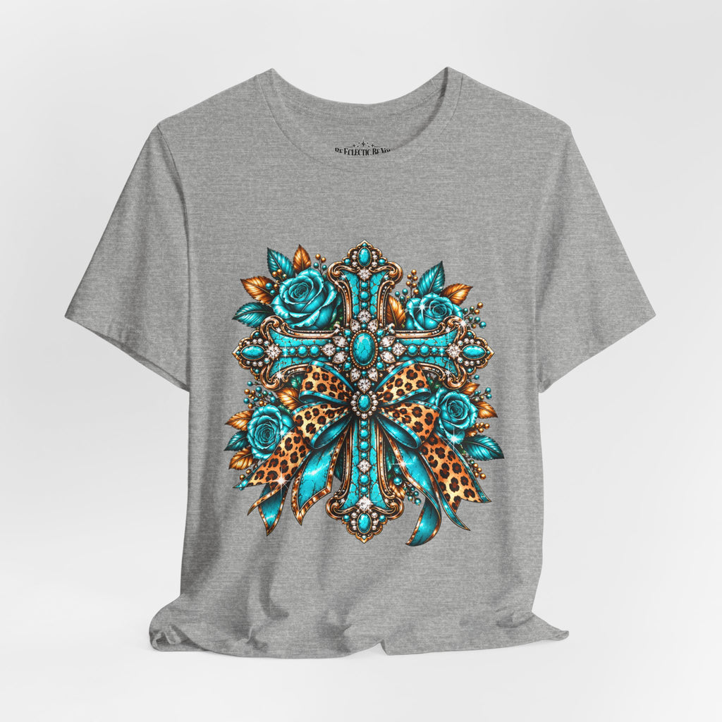 Bohemian Turquoise Floral Paisley T-Shirt