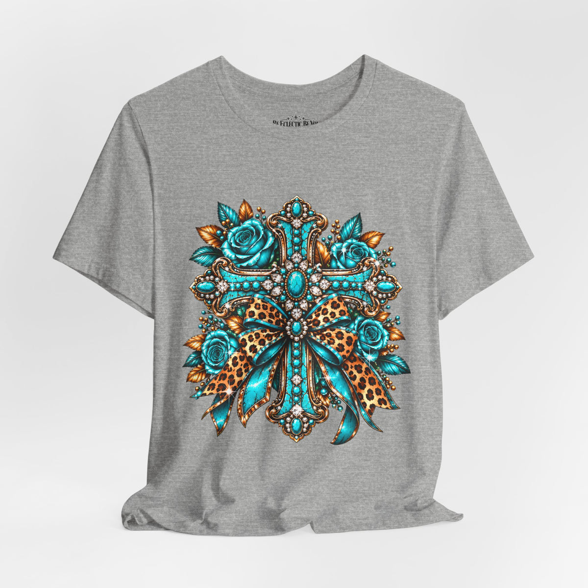 Bohemian Turquoise Floral Paisley T-Shirt