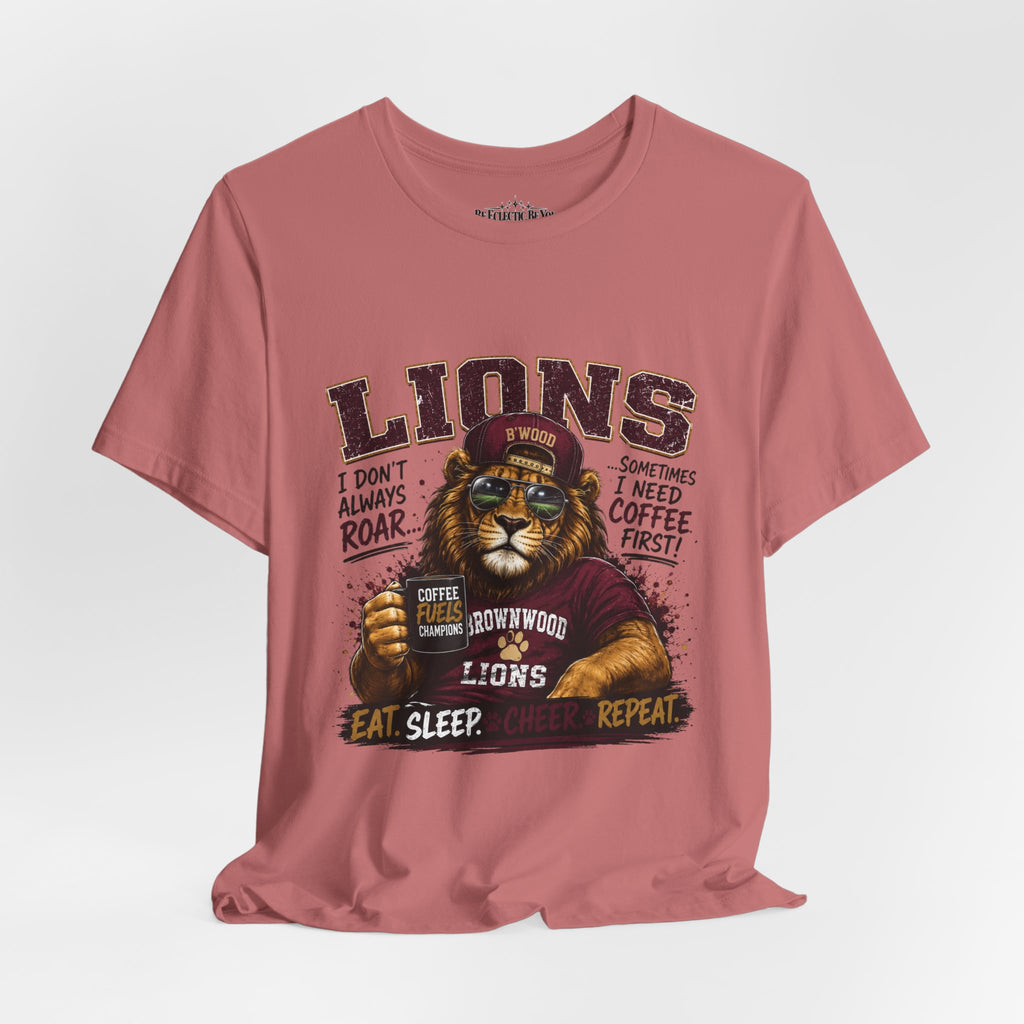 Lions Coffee First Eat Sleep Repeat Graphic T-Shirt