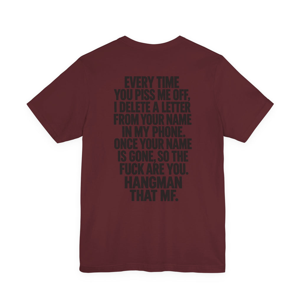 Hangman “F_C_ _FF” Graphic T-Shirt