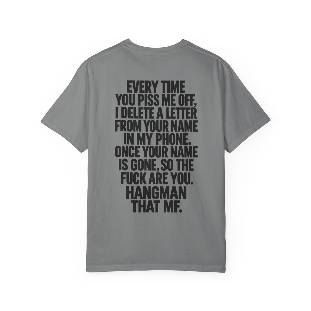 Hangman Game Unisex Garment-Dyed T-shirt