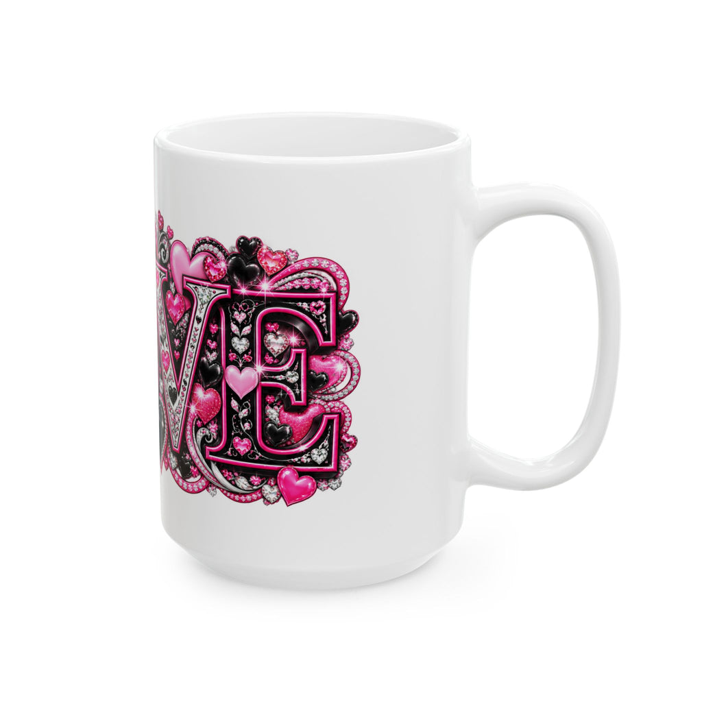 Romantic LOVE Heart Design Ceramic Mug