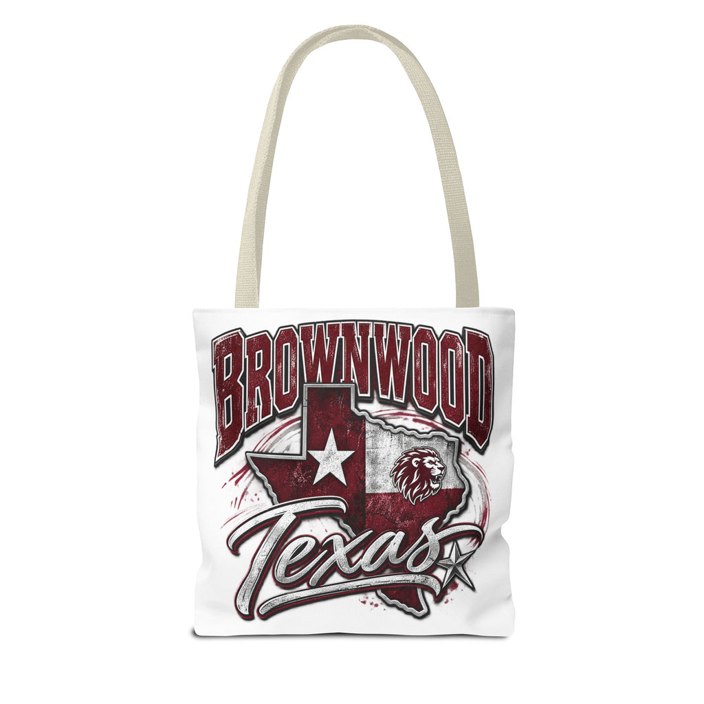 Brownwood Texas Tote Bag – Vintage State Pride AOP Canvas Tote