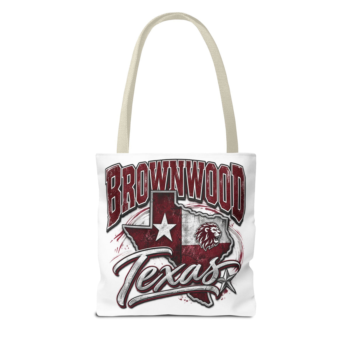 Brownwood Texas Tote Bag – Vintage State Pride AOP Canvas Tote