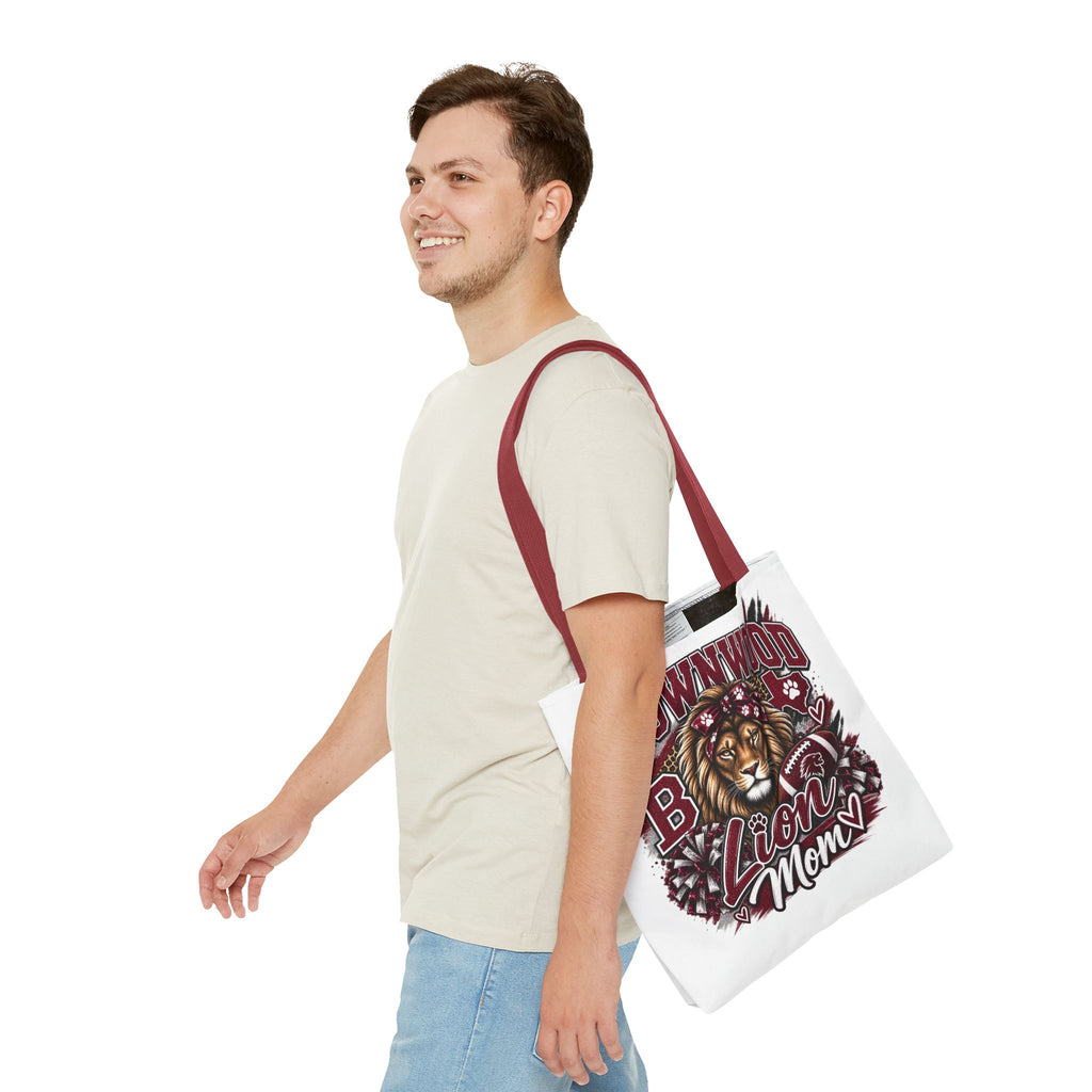 Lion Mom Tote Bag — Brownwood School Spirit Lion Mom Tote