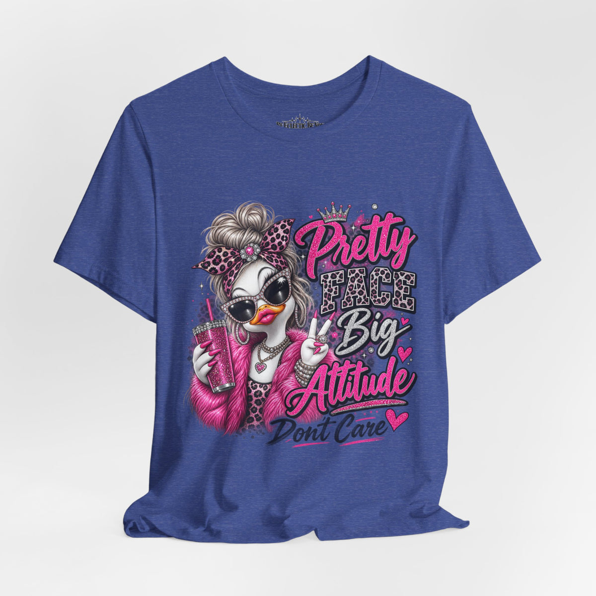 Pretty with a Big Attitude Don’t Care Graphic T-Shirt