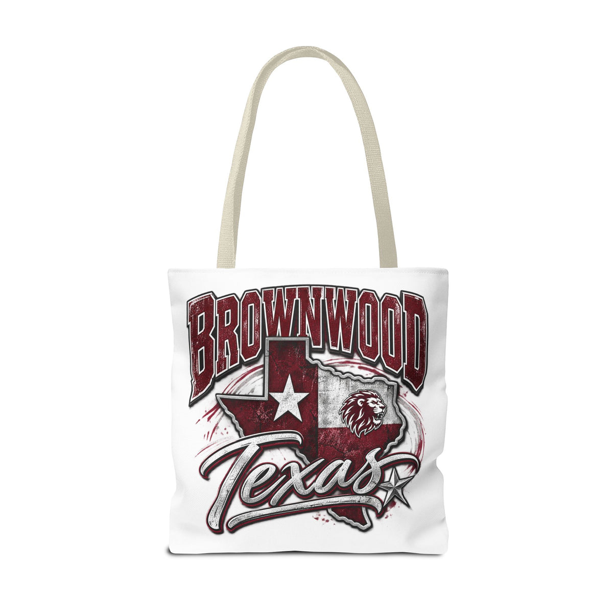 Brownwood Texas Tote Bag – Vintage State Pride AOP Canvas Tote