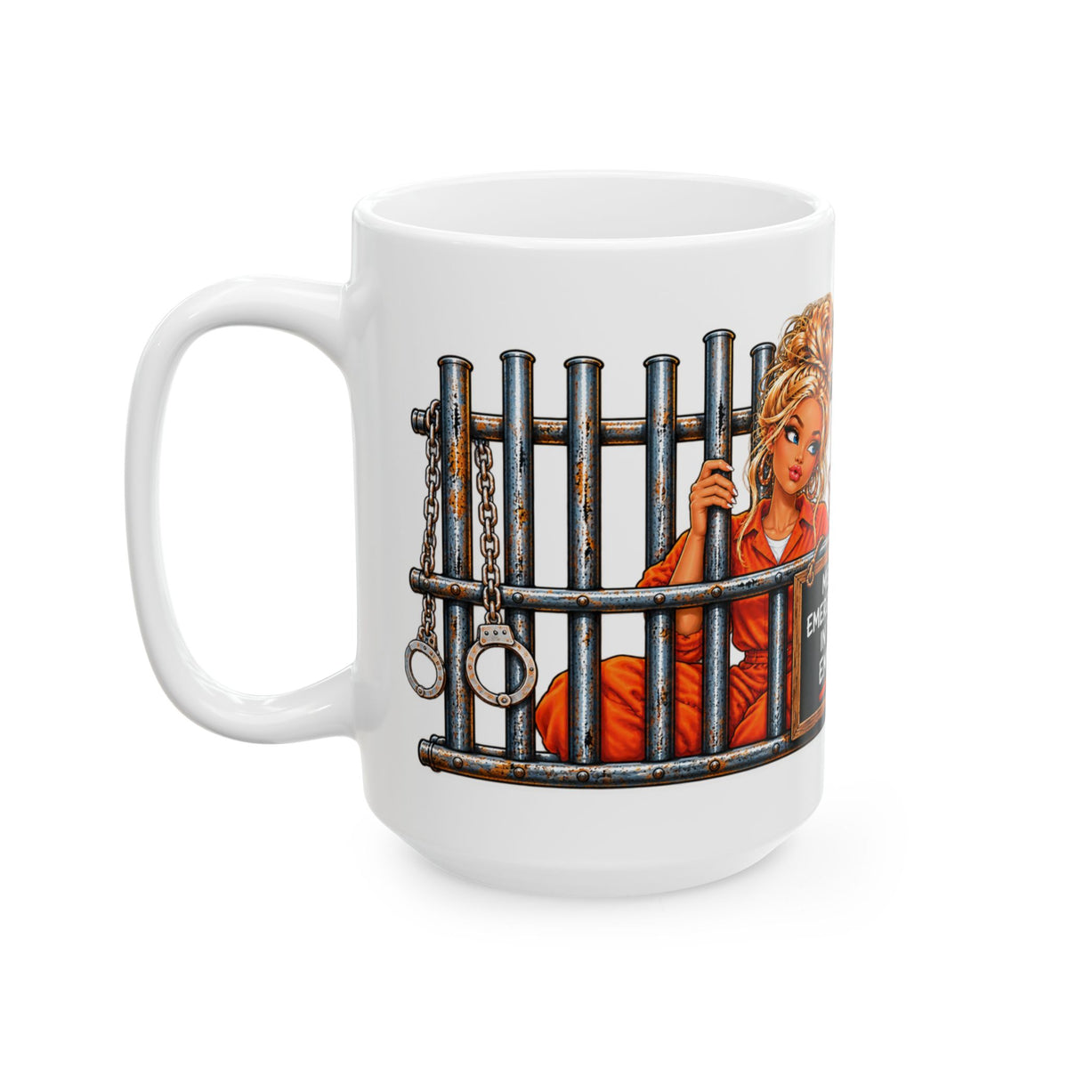 Ceramic Mug — "Me and My Emergency Contact in the Same Emergency" Friendship Coffee Mug