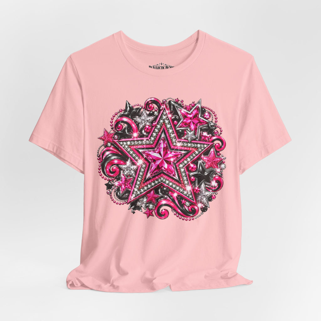 Pink Star Swirl Graphic Tee