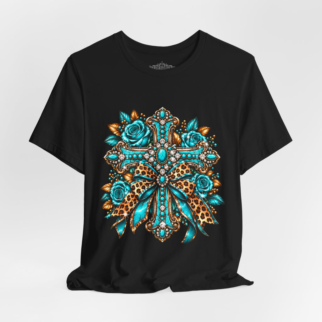 Bohemian Turquoise Floral Paisley T-Shirt