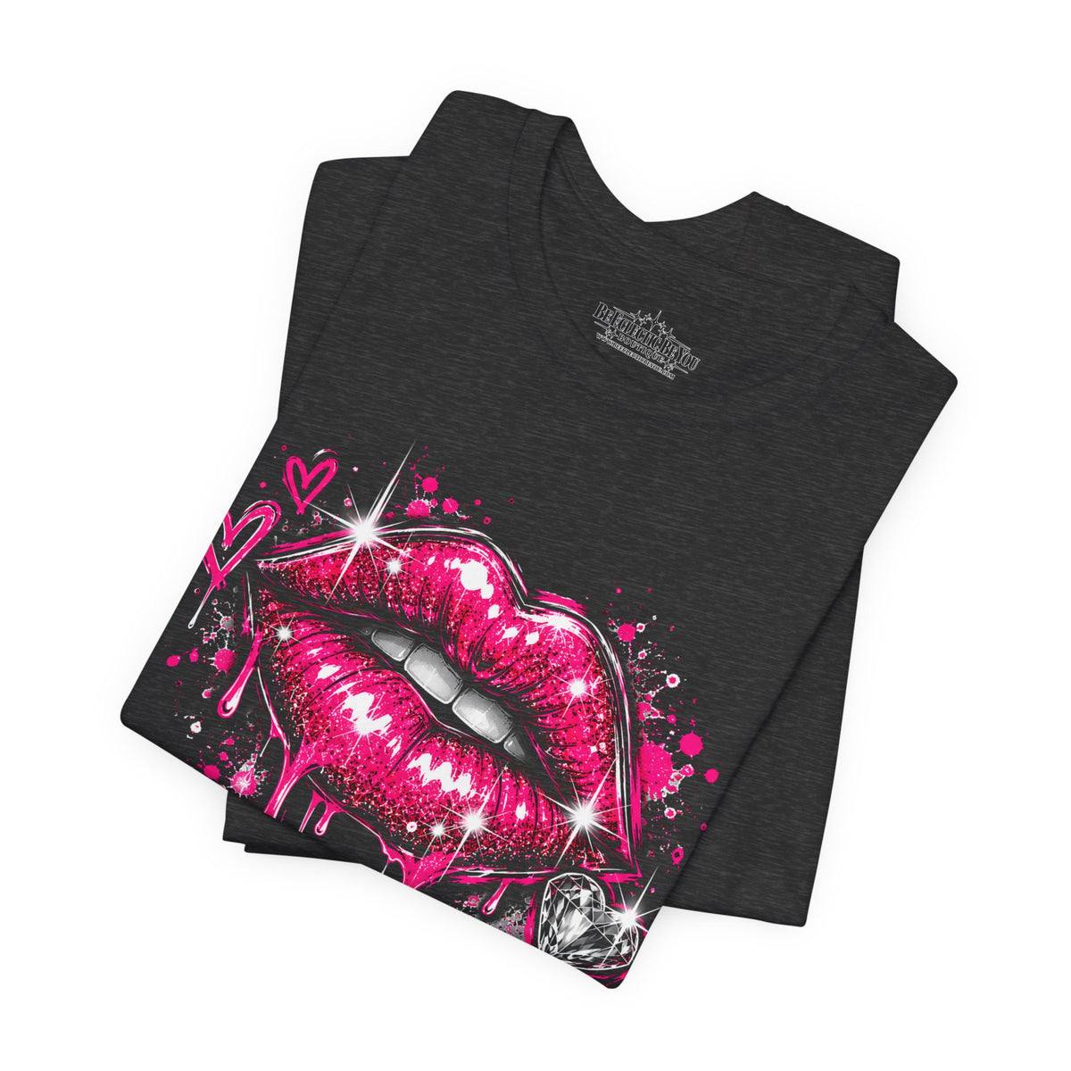 Kiss Lips Graphic Tee Sparkly