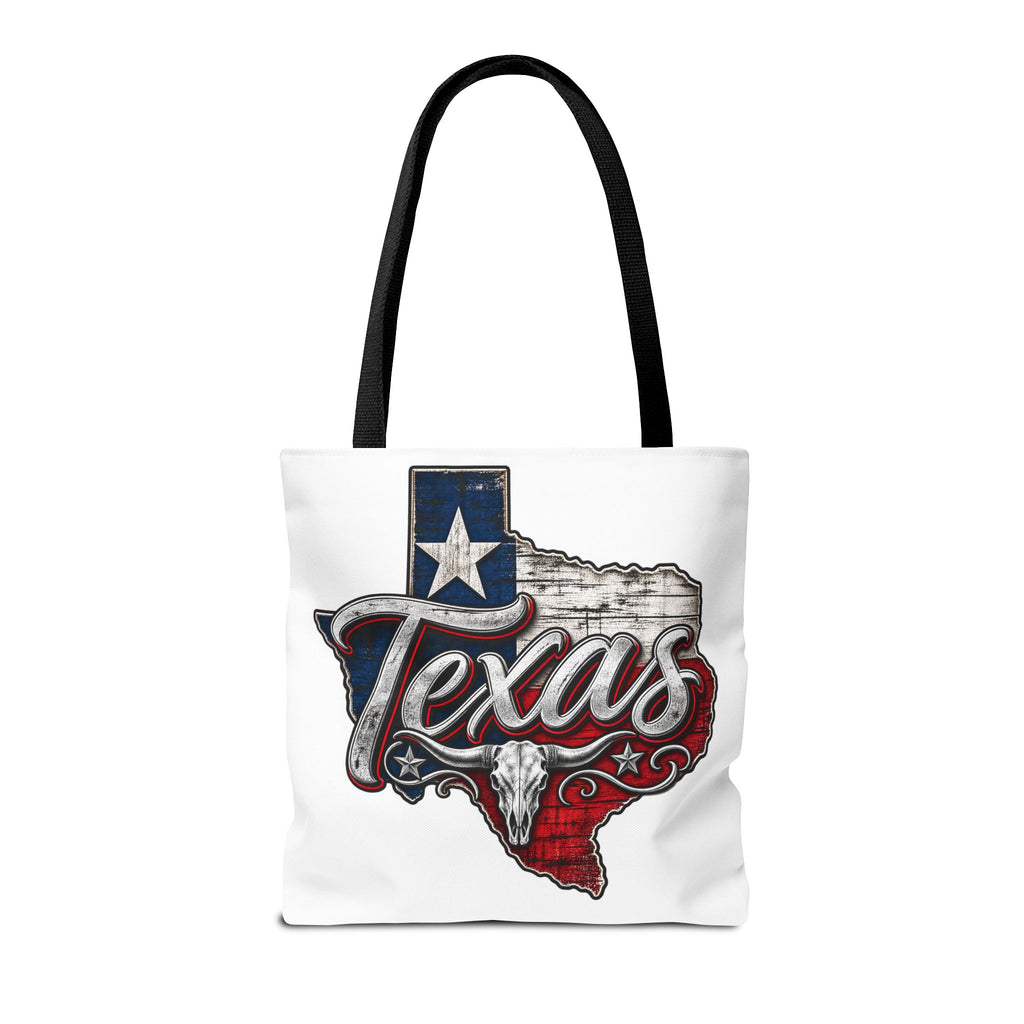 Texas Flag State Outline Tote Bag — Rustic Western 'Texas' Design