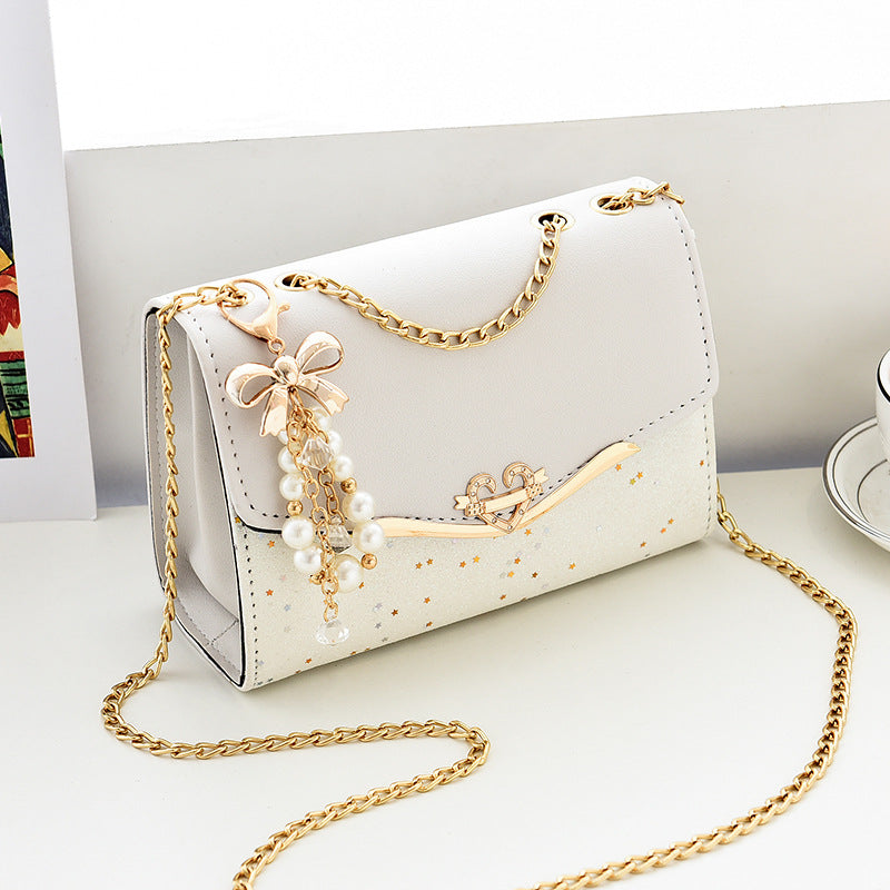 Sequin Chain Crossbody Bag