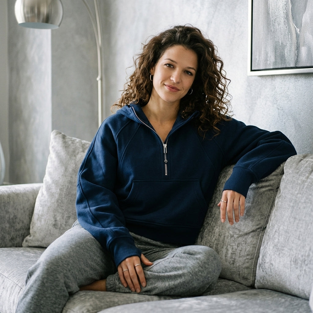 Zipper Sweatshirt With Pocket