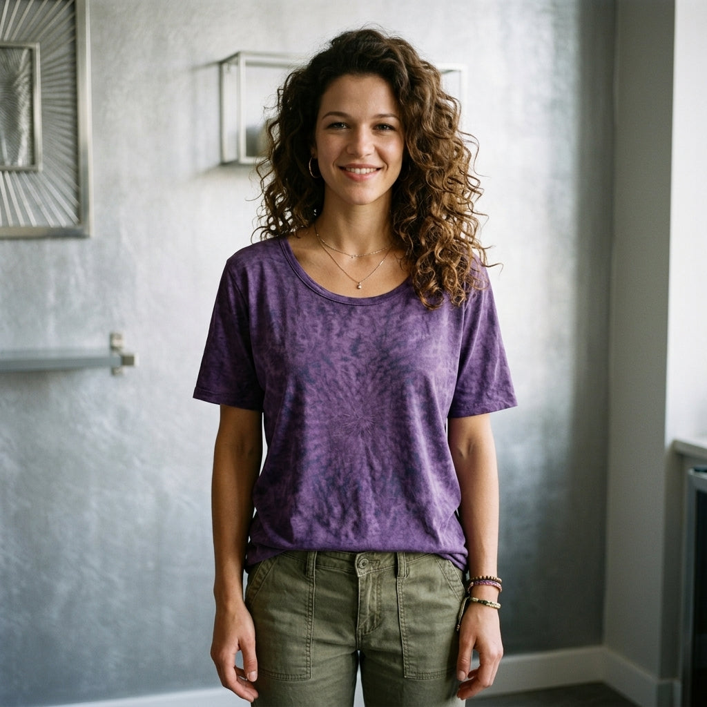 Tie Dye T-Shirt Loose Boho Short Sleeve Tee
