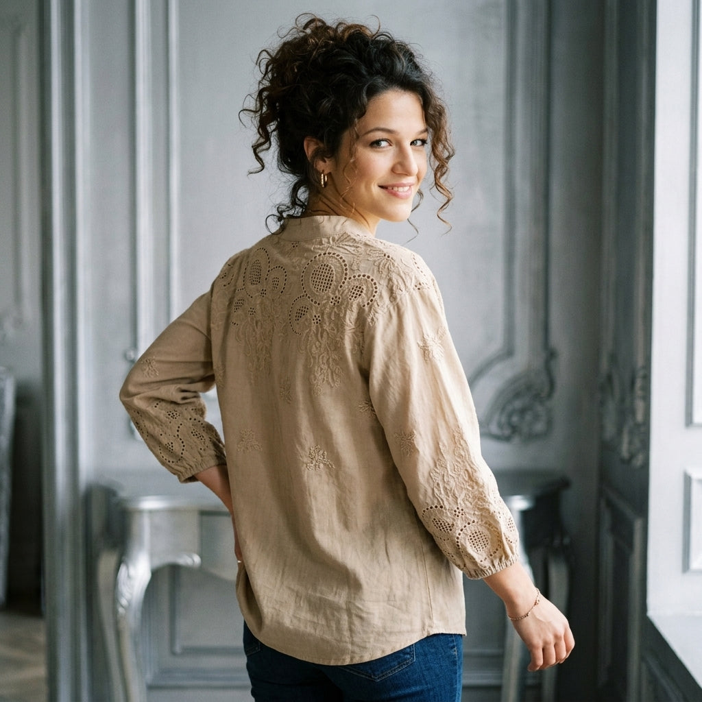 Khaki Loose-Fit Shirt