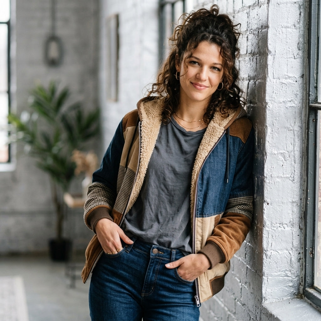 Fleece-lined Thickened Hooded Jacket