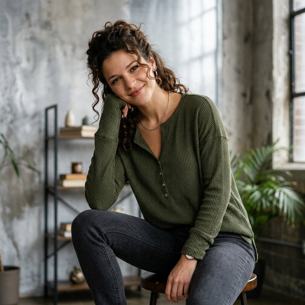 Notched Thumbhole Tee
