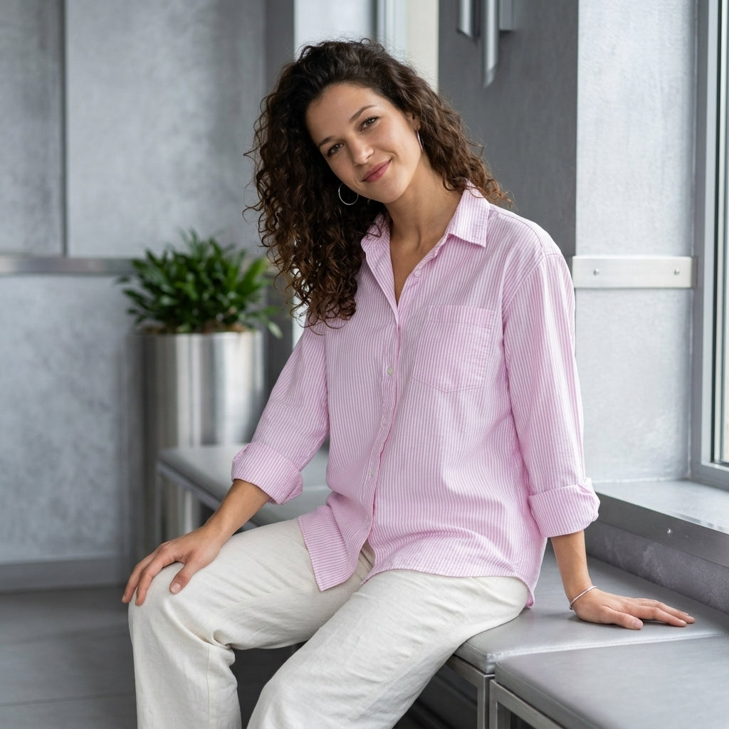 Relaxed Striped Button-Down