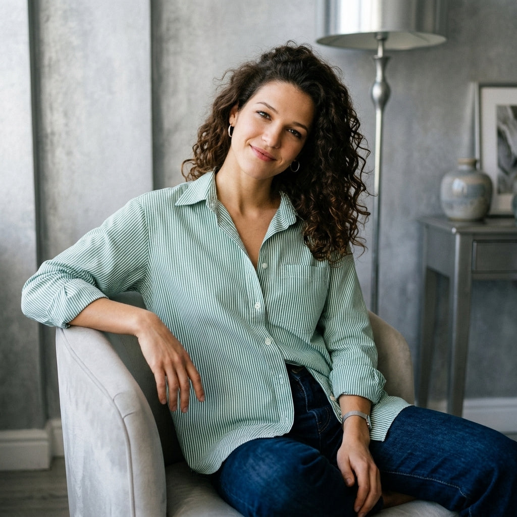 Relaxed Striped Button-Down