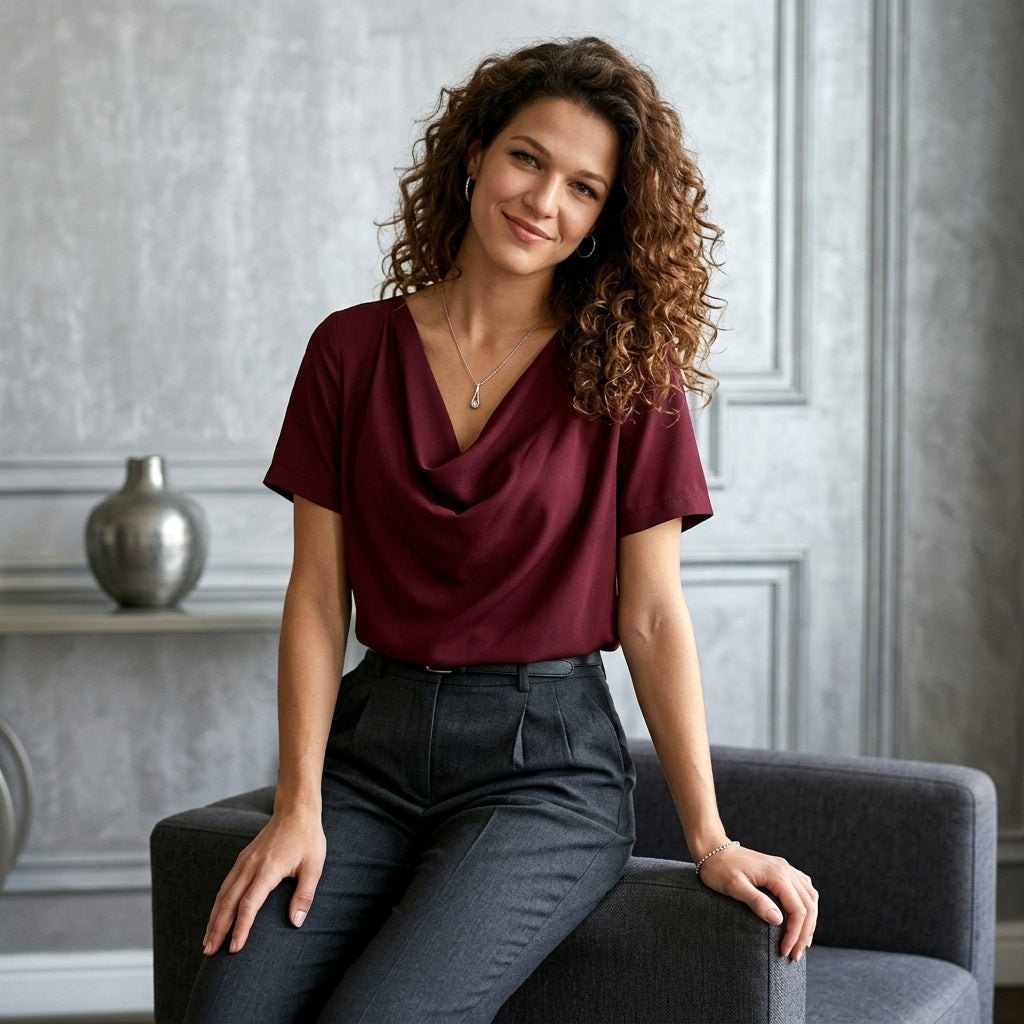 Chiffon V-Neck Top
