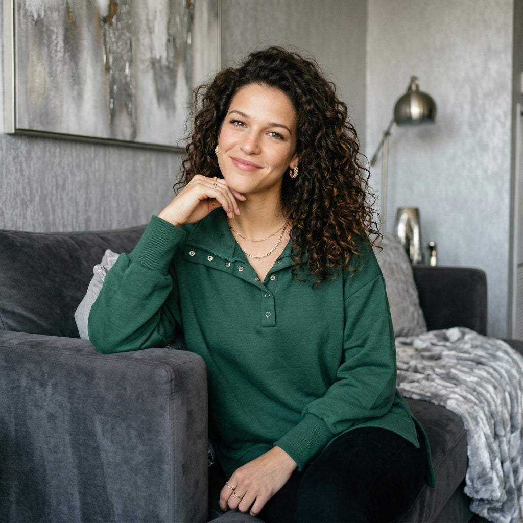 Relaxed Knit Sweatshirt