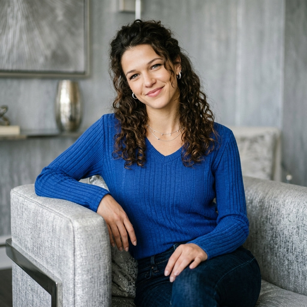 Classic V-Neck Long-Sleeve Tee