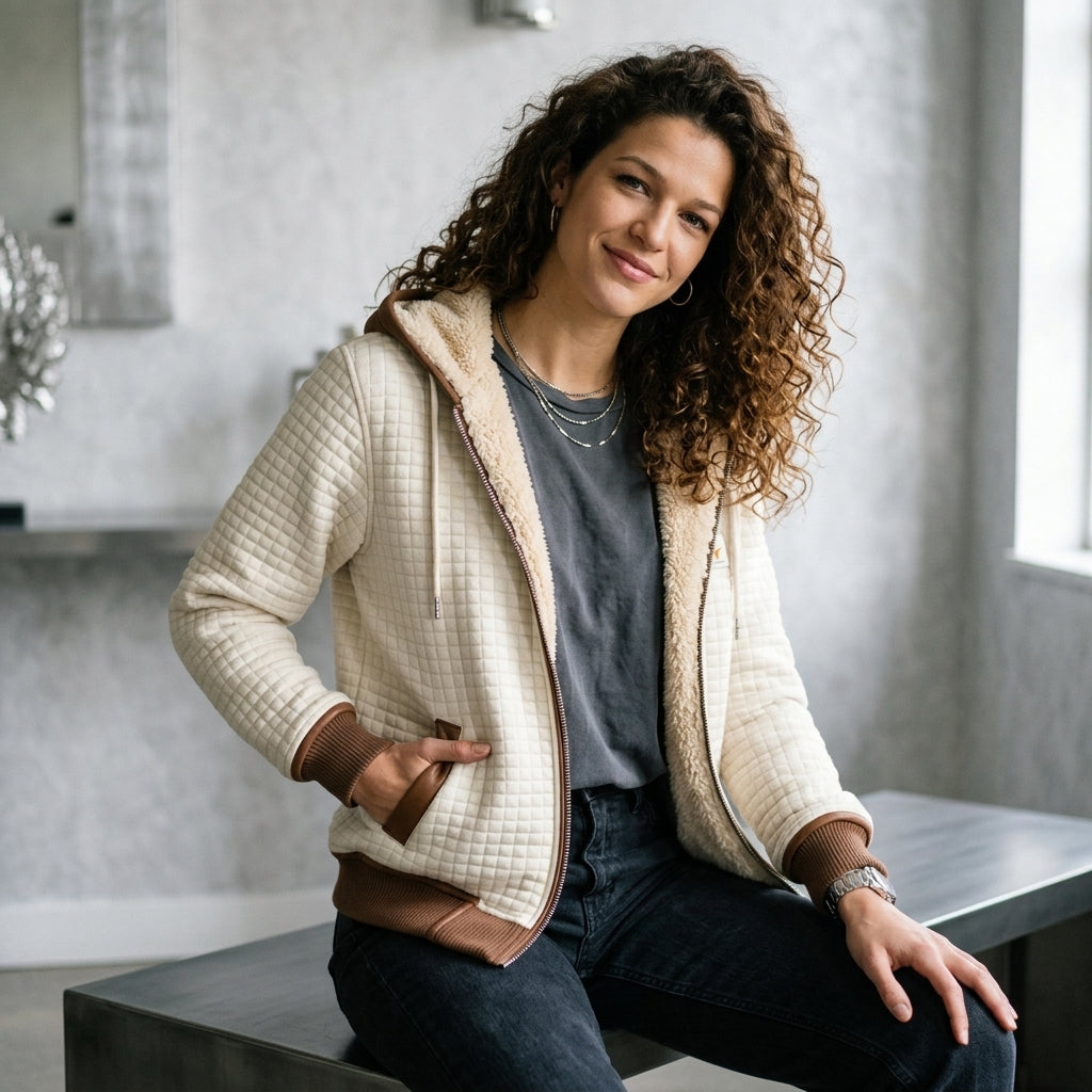 Fleece-lined Thickened Hooded Jacket