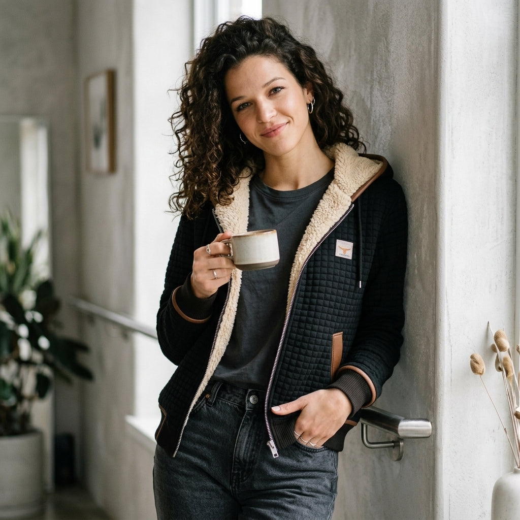 Fleece-lined Thickened Hooded Jacket