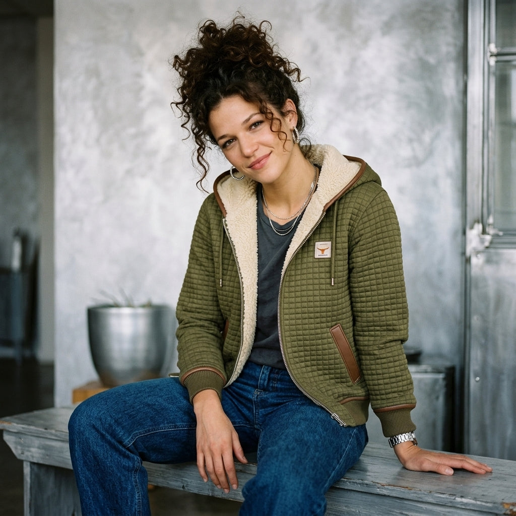 Fleece-lined Thickened Hooded Jacket