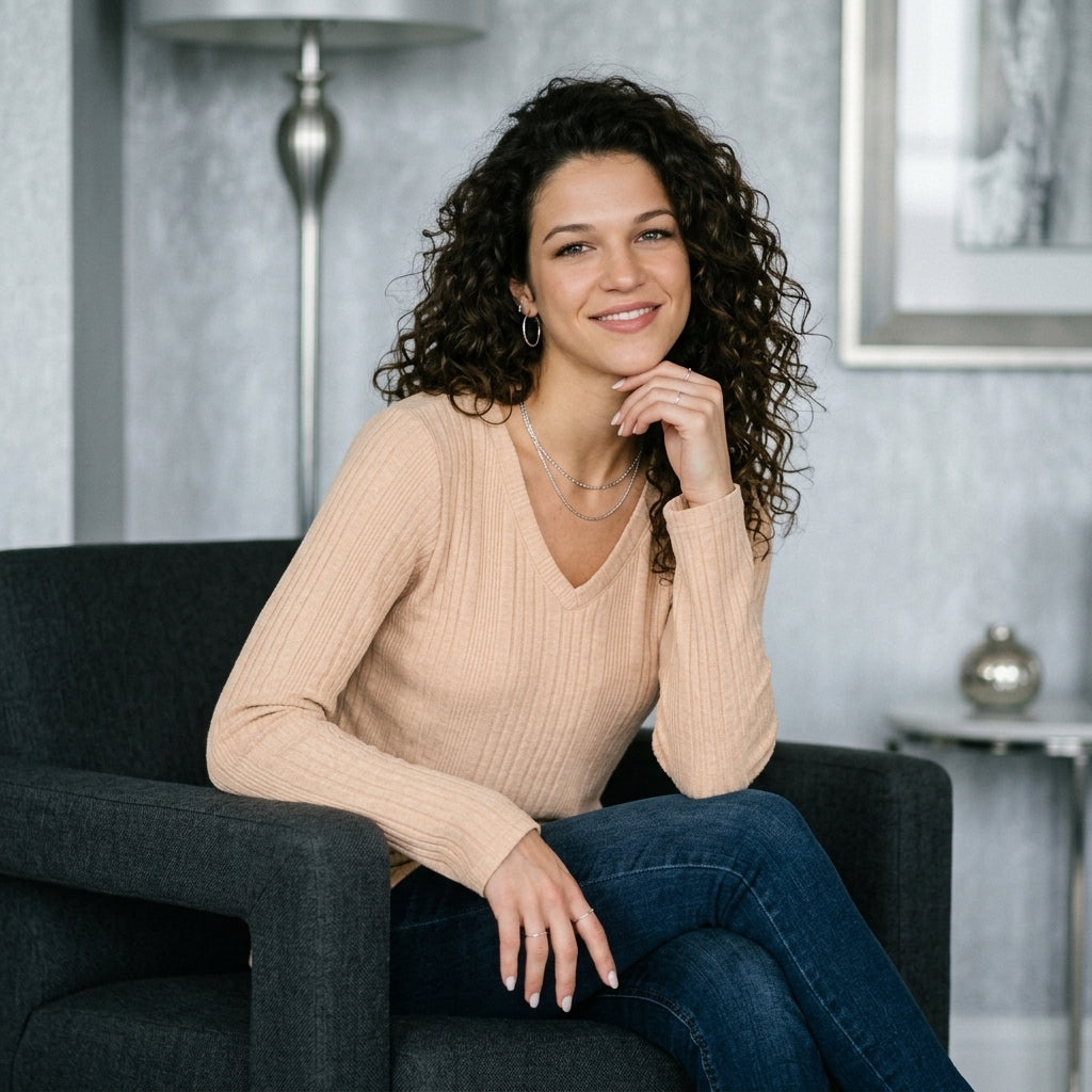 Classic V-Neck Long-Sleeve Tee