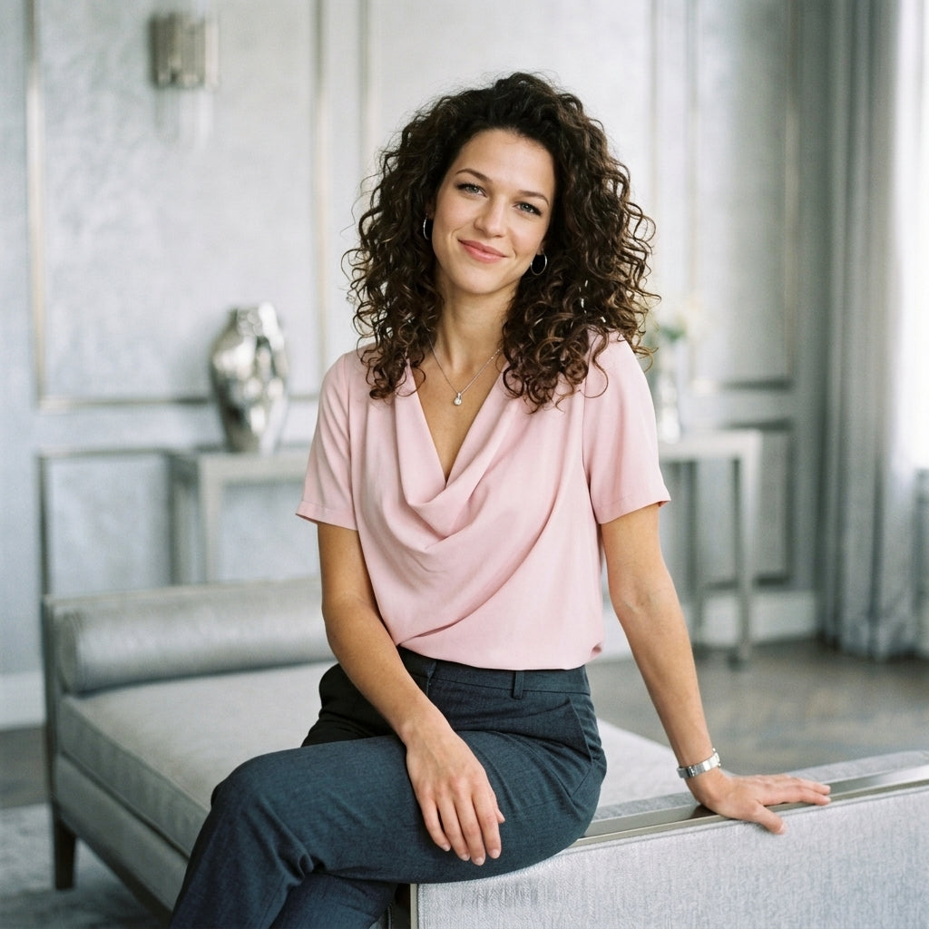 Chiffon V-Neck Top