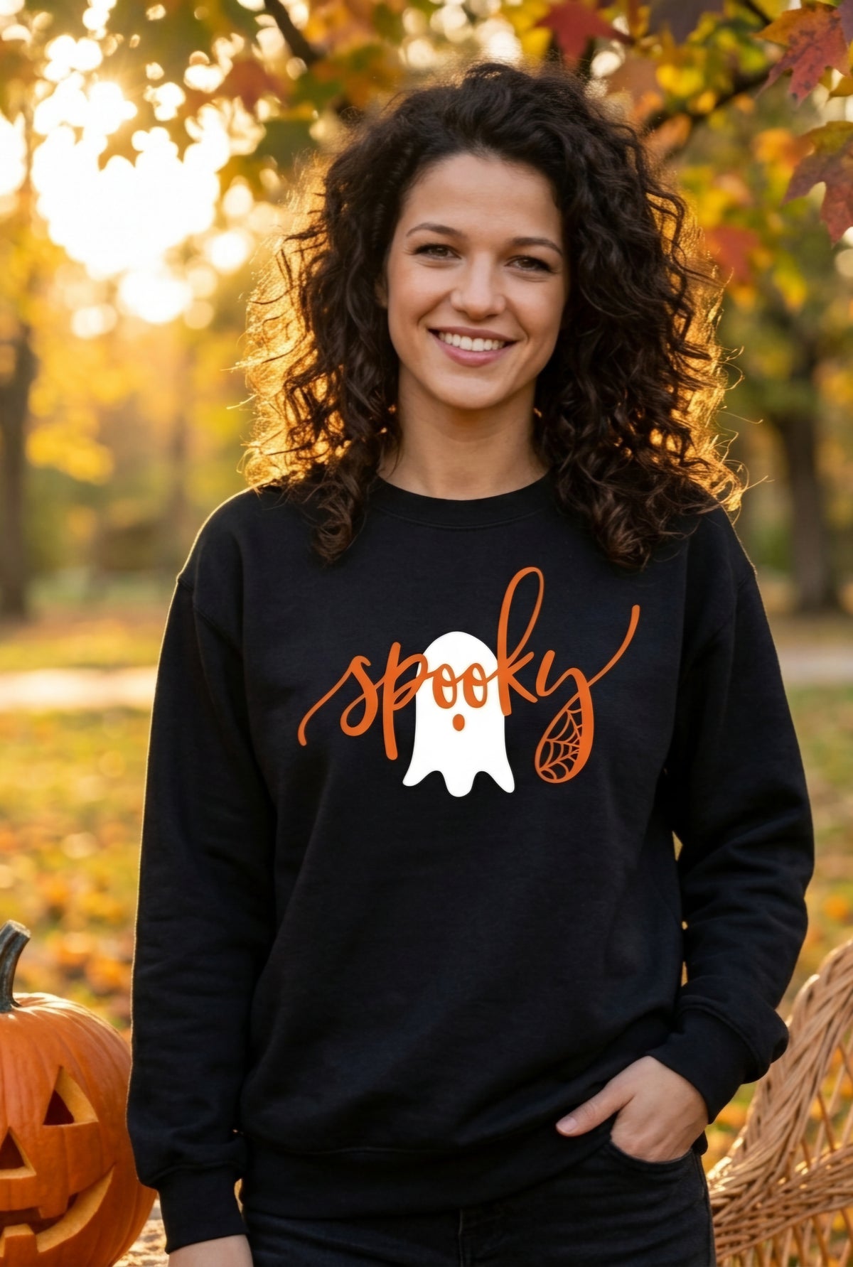 Colorful Ghost Letter Sweater