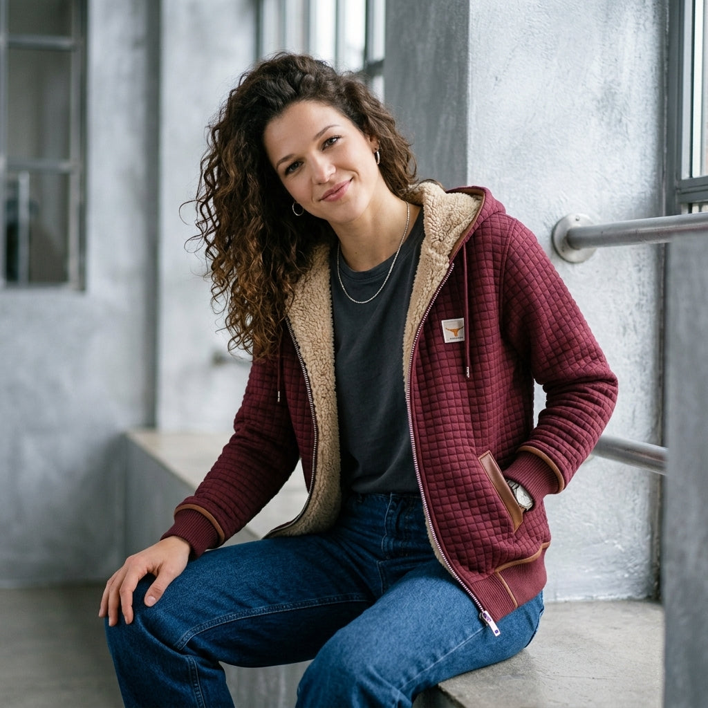 Fleece-lined Thickened Hooded Jacket