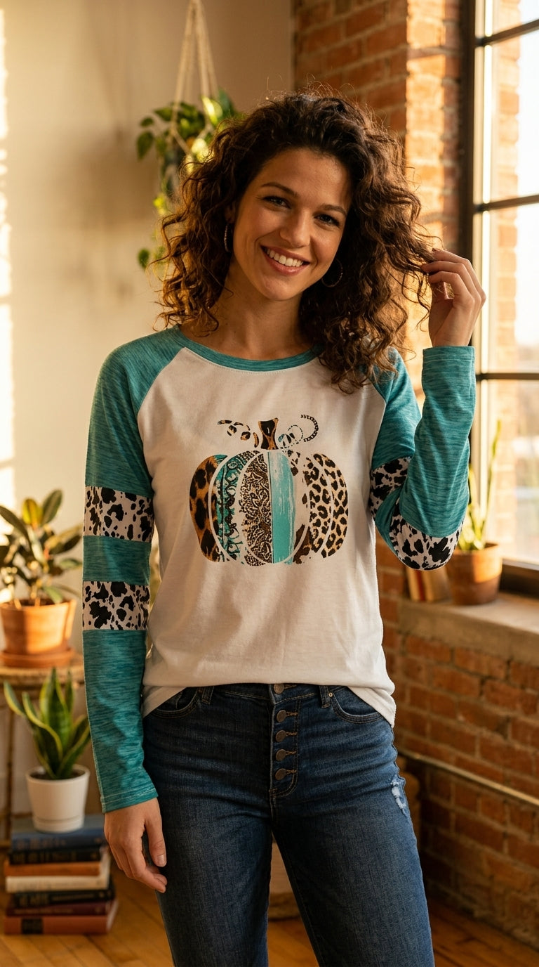 3D Pumpkin Print Tee