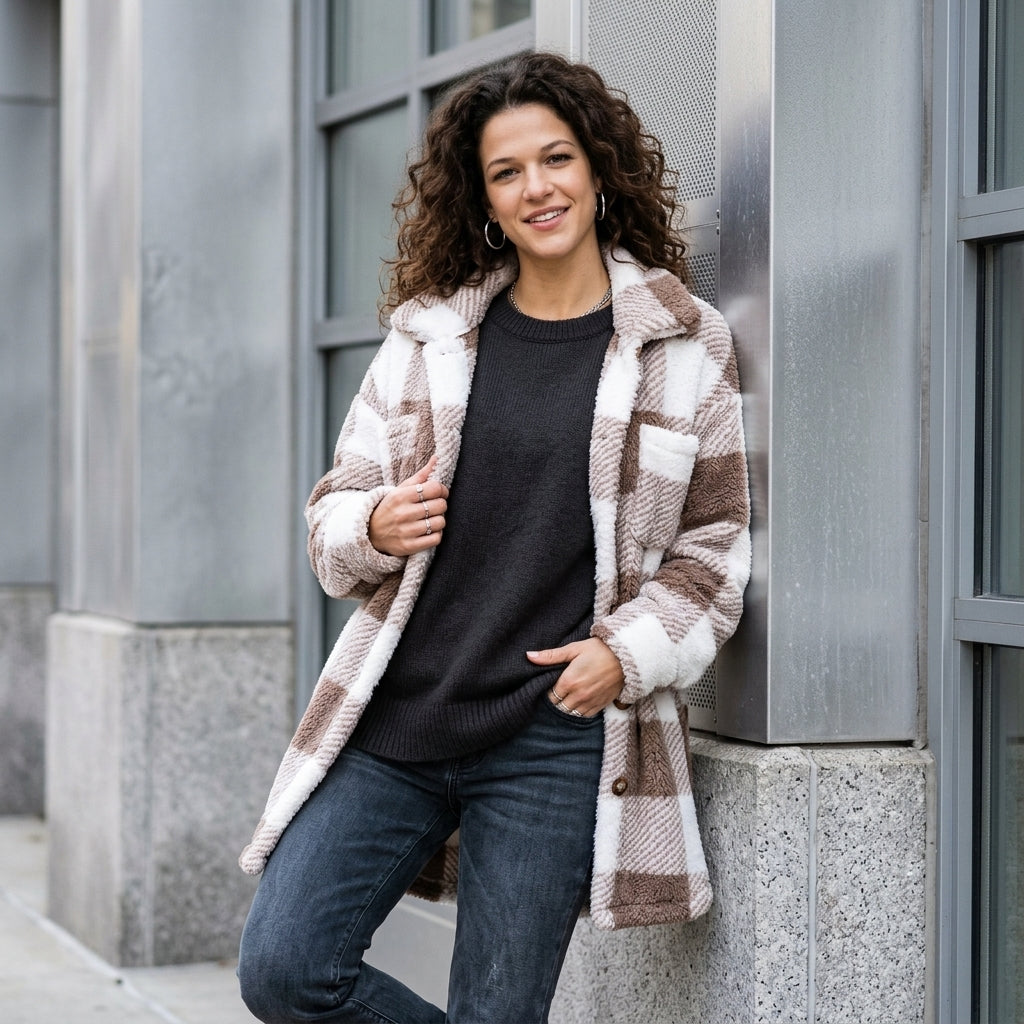 Elegant Faux Fur Coat